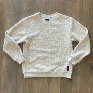 Fendi || Logo Cotton Terry Crewneck